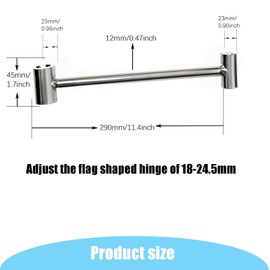 JQHUJNY Door Hinge Gap Adjusting Wrench Tool, Upgraded Rolled Steel Doors Hinge Adjustment Tool, 23-25mm Hinges Gap Adjusting Wrench, Rust-Proof Doors Jamb Hinges Jig, Light Sliver