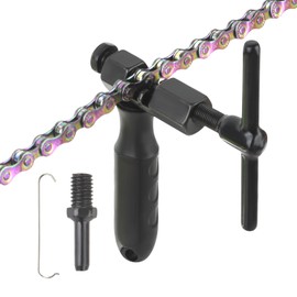 ZHIQIU Bike Chain Breaker Tool, Universal Bicycle Chain Tool for 1/3/5/6/7/8/9/10/11/12/13 Speed Chains Link Durable Bike Chain Cutter Tool with Spare Replaceable Pin