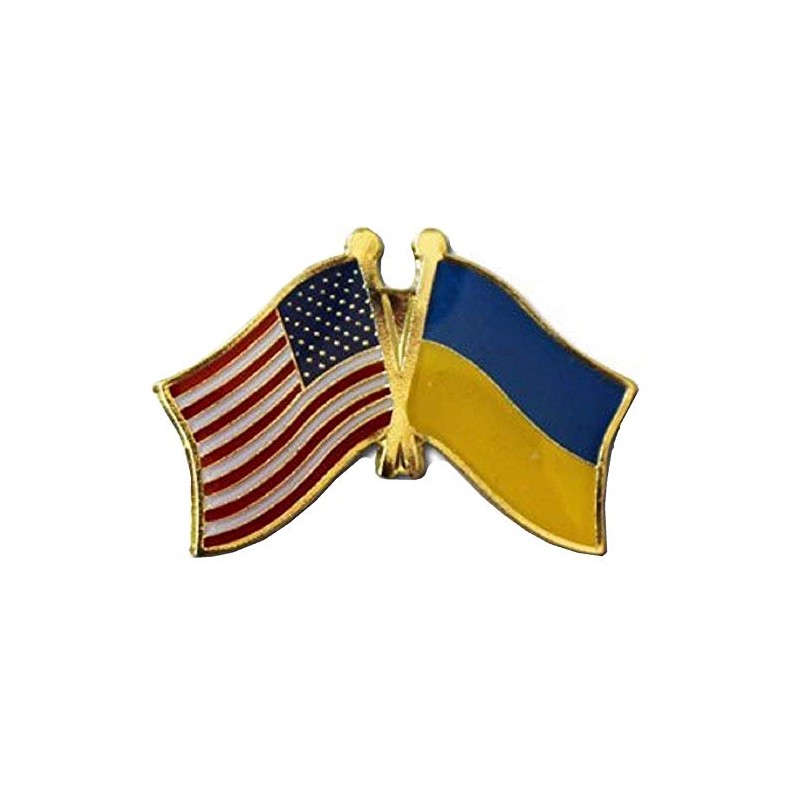USA American & Ukraine Country Flag Bike Hat Cap lapel
