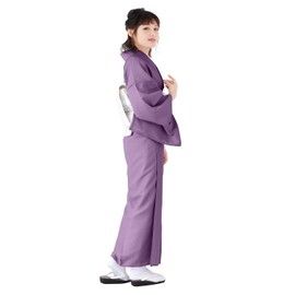 KYOETSU Women's Washable Lined Kimono Awase (Large, Light purple)