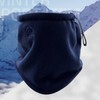 ACTE Reversible Two-Tone Soft Fleece Lined Winter Thermal Neck Warmer & Face Mask Velboa Neck Warmer (Navy)
