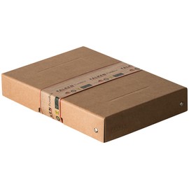 FALKEN Original PureBox Nature. Made in Germany, 40 mm high, DIN A5. Storage box with lid made of sturdy cardboard, vegan gift box, transport box, all-purpose box, Brown