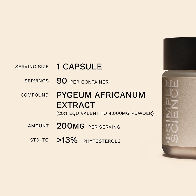 Simple Science Pygeum Africanum | Prostate & Bladder Support for