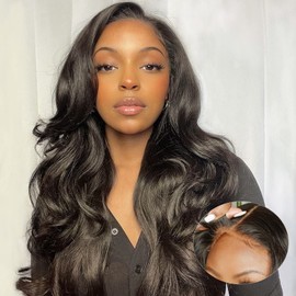Wear And Go Glueless Wig, 4x4 Closure Wigs Human Hair 22 Inch Body Wave Lace Front Wigs Human Hair, Glueless Wigs Human Hair Pre Plucked Pre Cut Lace Glueless Wig Wear And Go For Beginners