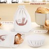 LZMYIVE 2 Bread Bags for Homemade Bread with 1 Bowl