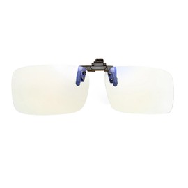 1 Pcs Clip On Sunglasses, Polarized Clip-on Flip Up Anti-blue Light Sunglasses for Outdoor Driving Fishing (White Lens)