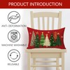 Christmas Tree Red Lumbar Decorative Throw Pillow Cover 12 x