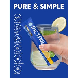 Electrolytes Powder Packets - Hydration Packets, Liquid Daily IV Hydrate Packets for Dehydration Relief and Rehydration Portable, Electrolyte Drink Mix Vegan/Non-GMO (Lemon Lime 30 Pack)