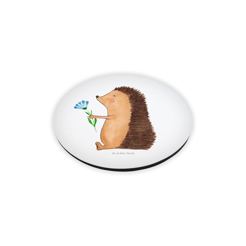 Mr. & Mrs. Panda Round Magnet Hedgehog Flowers Gift Souvenir