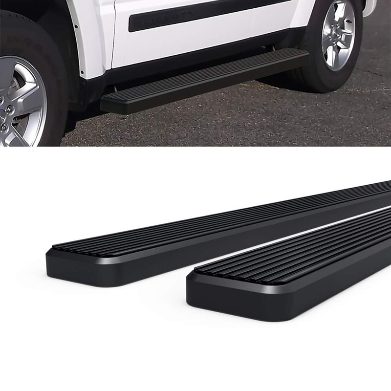 APS Running Boards 5 inches Matte Black Compatible with Jeep