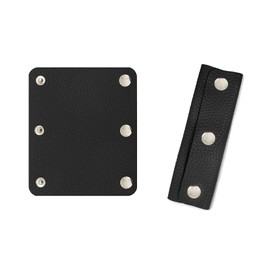 BTtime Bag Handle Cover Leather 2 Pack Detachable Leather Soft Grip Tote Bag for Business Bag Anti-slip Unisex (Black)