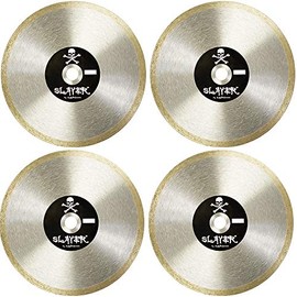 Slayer Continuous Rim Diamond Blade - Tile Blade - 7 Inch - BUNDLE - 4 Blades