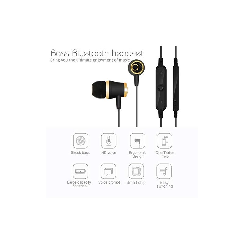 Bluetooth Headphones, Ring for Meizu Pro 7 Smartphone Wireless Remote