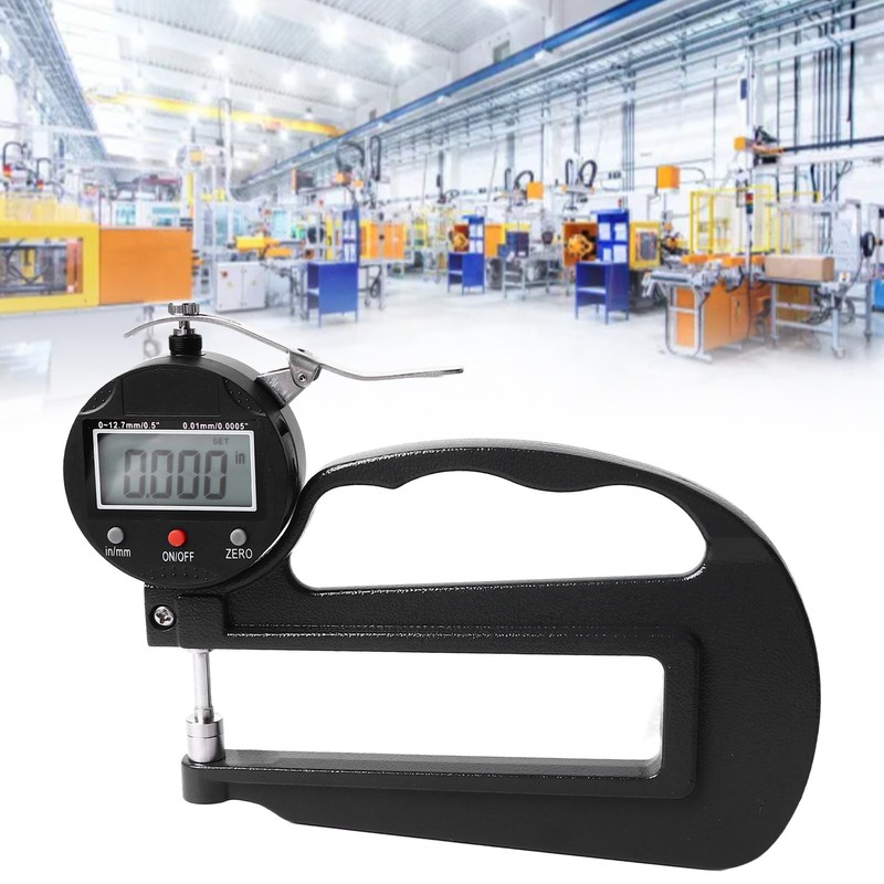 Digital Thickness Gauge 0.0005in 0.01mm Resolution 0 to 12.7 X