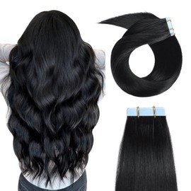 YILITE Tape in Hair Extensions human hair Silky Straight Remy Tape Hair Extensions (1), 16 Inch (Pack of 20)