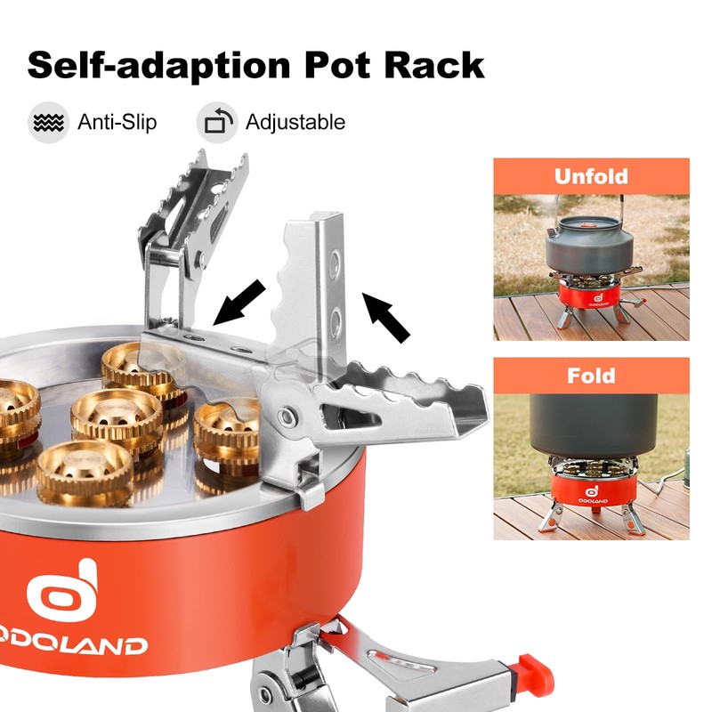 Odoland 9000W Portable Camping Stove Lightweight Camp Stove Collapsible Backpacking