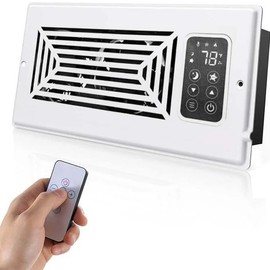 Smart Register Booster Fan Vent with Remote Control - Quiet, Energy-Efficient Airflow Enhancer for Floor, Wall, or Ceiling Vents | Digital Temperature Control & Auto Sensor for Improved Room Comfort.
