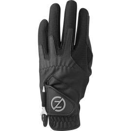 Zero Friction Men's Golf Glove One Size Black All Weather with Ball Marker