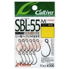 Owner 11611SBL55M single 55 barbless minnow for 6