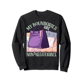 My Boundaries Non-Negotiable Shopping Buying Thrifty Shopper Sweatshirt
