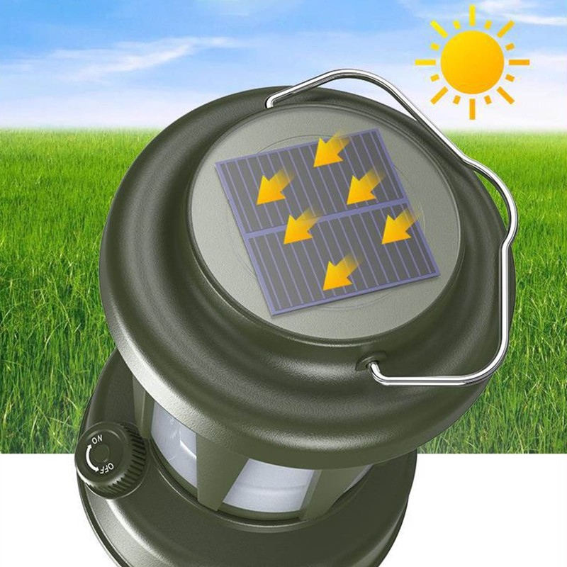 Camping Lantern Rechargeable High Brightness Portable Retro Tent Light with