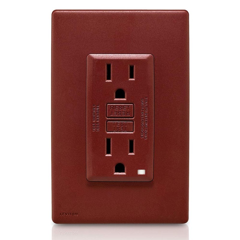 Leviton 15 Amp Renu Self-Test Tamper-Resistant GFCI Outlet, RGF15-DG, Deep