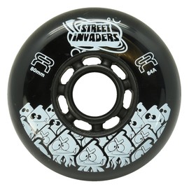FR Street Invader II Inline Skate Wheel - Black (Single Wheel) (72mm)