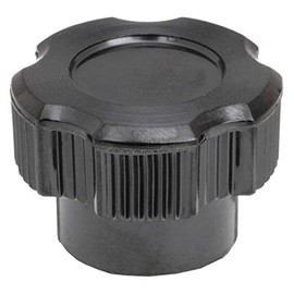 DAVIES Fluted Knob, 1/4-20 Thread Size, 0.83" L, Blind Tap, HR Phenolic