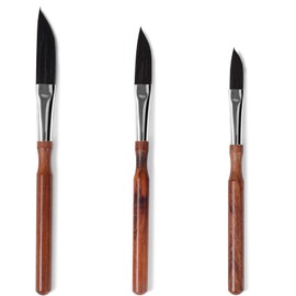 Dagger Brush Set,3 Size Kit Angled Paint Brush,Synthetic Hair Fine Art Paintbrushes for Acrylic/Oil/Watercolor,Sword Striper Watercolor Paintbrush Set