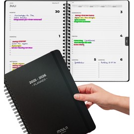 Calendar 2025 2026 A5 - Appointment Calendar, Teacher Planner, Student Planner, Uni Planner 2025 2026 - Weekly Planner Book Calendar - Diary Notebook with Calendar Book 2025 2026 - July 2025