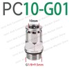 5-Pack PC-G Nickel-Plated Brass Pneumatic Push-to-Connect Fittings, 4–12 mm Tube,