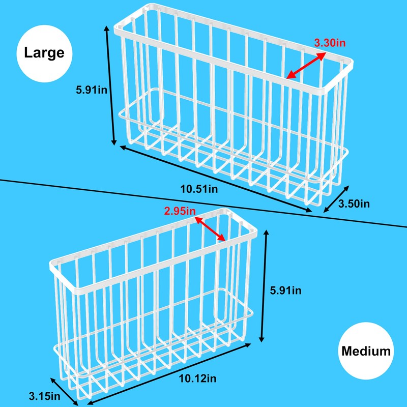 Cabinet Door Organizer 2Pcs, Foil and Plastic Wrap Organizer with