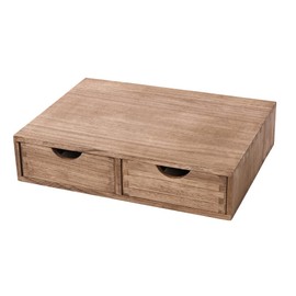 DDYURI Kitchen Storage Organizer with 3 Drawers for Coffee Brew K Cup/Coffee Pod Holder - Office Organization Drawer for Desk, Multi-Purpose Mini Wood Cabinet Countertop Stand Shelf CF2D3C White