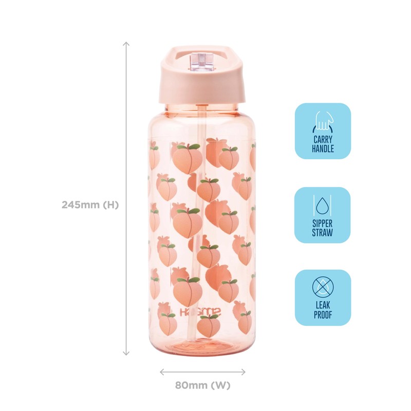Smash 1 Litre Drink Bottle with flip top lid and