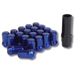[Partools] Lock Nuts Blue Car Tire Wheel Nuts M12 Short Nuts Lug Nuts Racing Nuts (20 Pieces, 1.5 mm)
