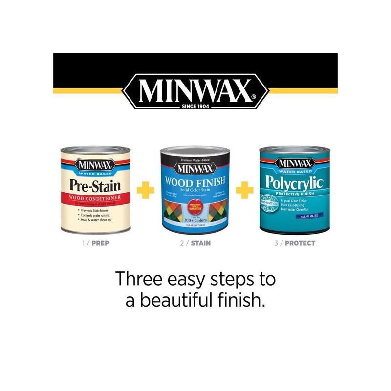Minwax® Wood Finish® Water-Based Solid Color Stain, White Tint Base,