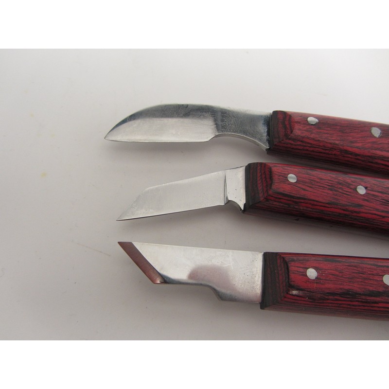 UJ Ramelson 3 Piece Complete Chip Carving Knives Best Wood-Carving