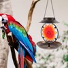 BESPORTBLE Solar Bird Feeder Solar Lamp Hanging Metal Bird Feeder