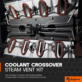 LS Coolant Crossover Steam Vent Kit with AN4 Fuel Brake Line - Complete 4 Corner Steam Port Kit Compatible with LS1, LS2, LS3, LS6, LS7, LS9, LSX Engines (6.0, 5.3).
