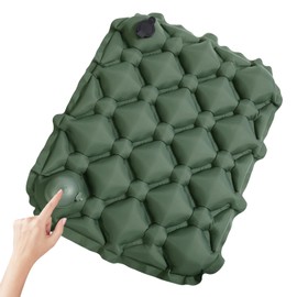 SKYAMBITION Leisure Seat, Air Cushion, Convenient Travel Goods, Built-in Air Pump, Thick, For 1 Person Folding, Compact, Camping, Night Bus, Breathable, Ultra Lightweight (green)