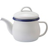 Enameled Pure Enameled Teapot (with Strainer), White, Size (W x