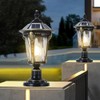 SLAWA Outdoor Post Lights Solar Column Caps Lamps Modern Exterior