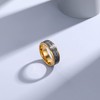 Adreamz Tungsten Ring 8mm Computer Circuit Pattern Ring Black Gold