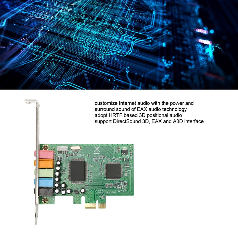 PCIe Sound Card EAX Audio Technology Support DirectSound 3D EAX