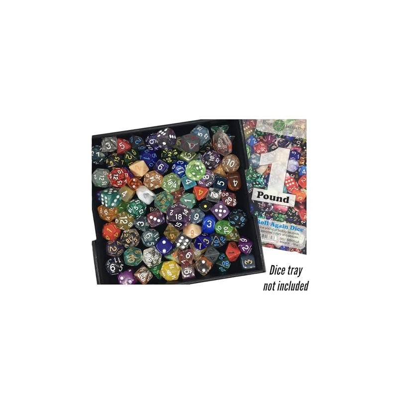 Roll Again Bulk Dice - in assorted colors, shapes, and