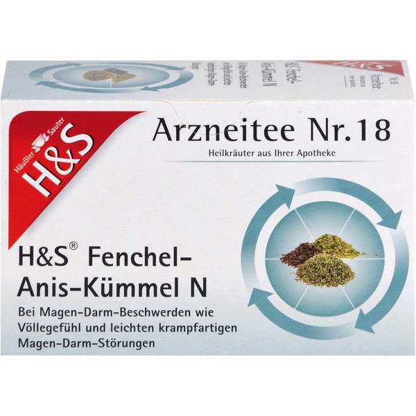 H&S Fenchel-Anis-Kümmel N Arzneitee Nr. 18, 20 pcs. Filter bag