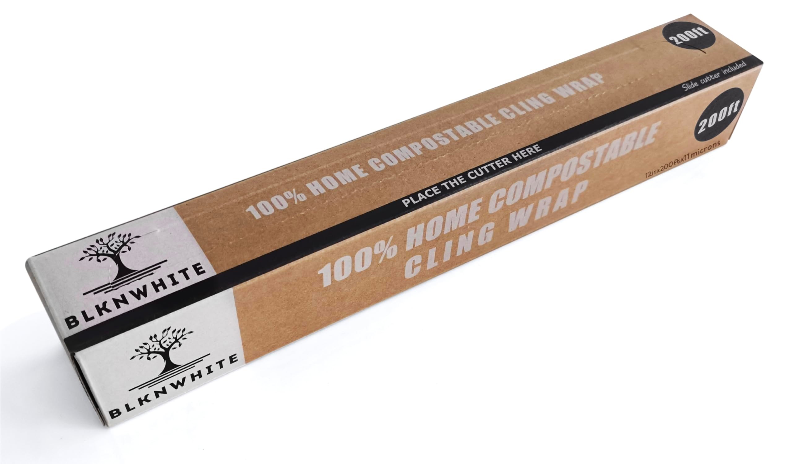 BlknWhite Certified Compostable Cling Wrap with Slide Cutter - Thumbnail 4