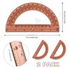 Zonon 2 Pcs 6 Inch Plastic Protractor Math Protractors 180