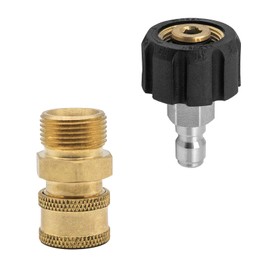 DERASL Pressure Washer Adapter Set - M22 to 1/4" Quick Connect Swivel, High-Pressure Water Gun Male Sprayer Pipe Hose Fitting