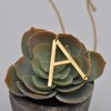 HUAN XUN Big Initial A Necklaces Stainless Steel Jewelrys Name
